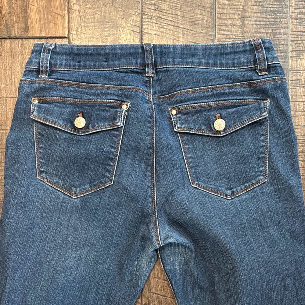 White House Black Market Skinny Flare Blue Women's Jeans size 8 - Picture 4 of 8